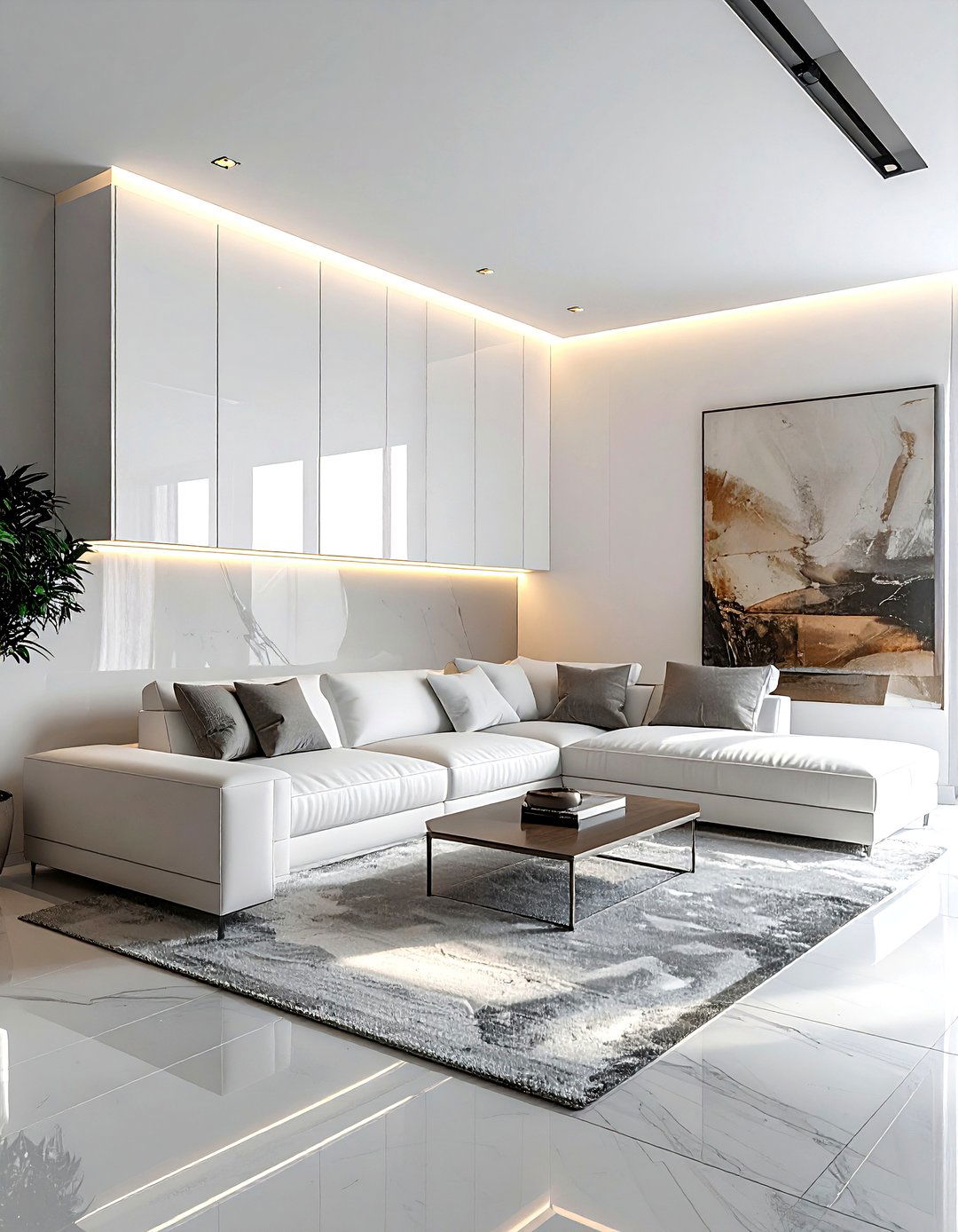 Wall Mounted Cabinets - 30 living room creative storage ideas