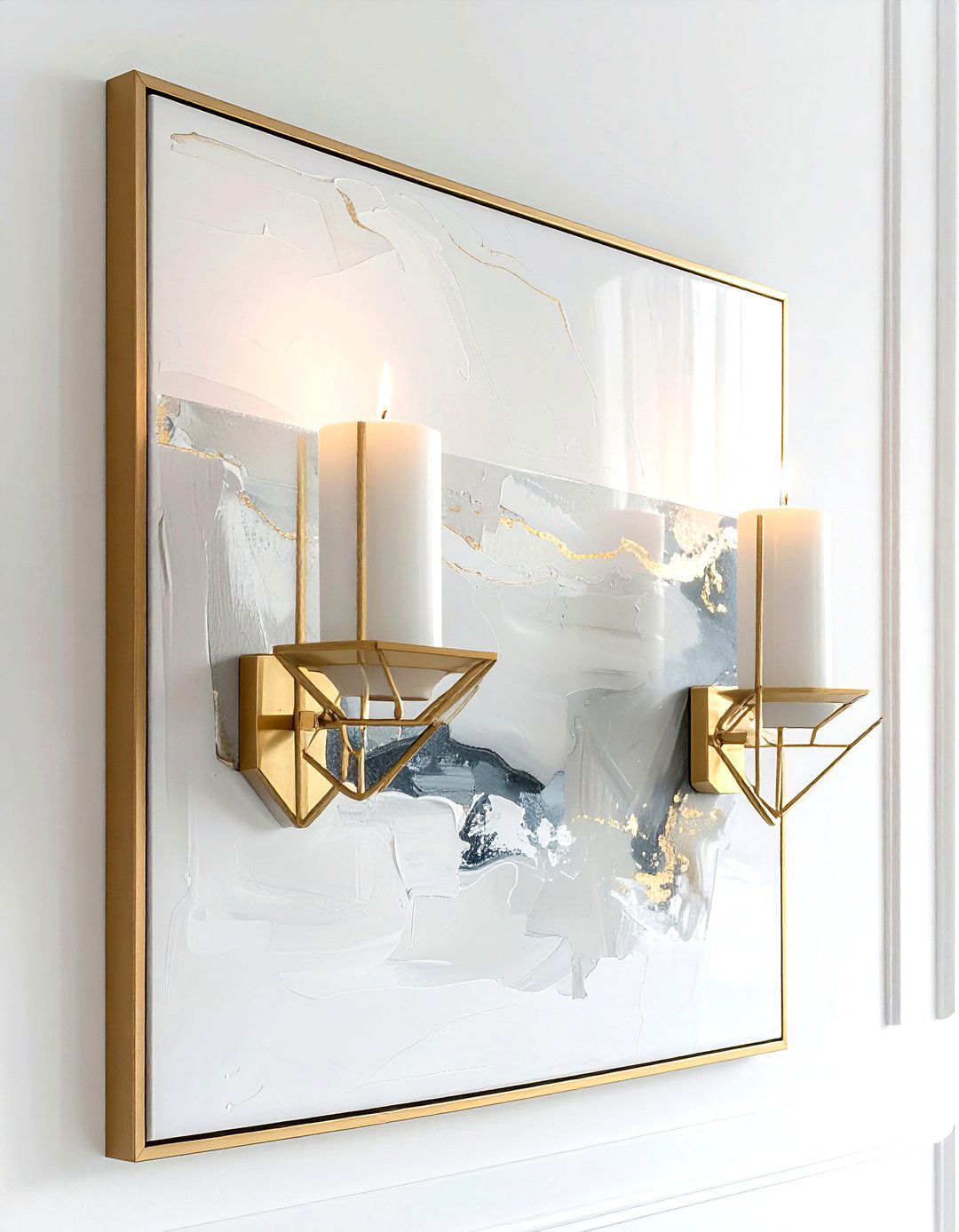 Wall Mounted Candle Sconce - 30 living room candle ideas