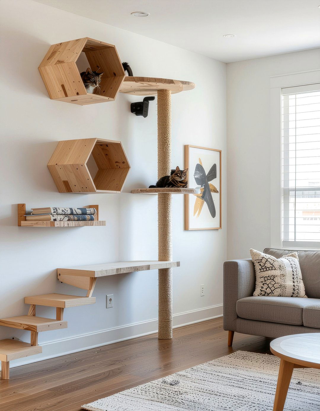 Wall Mounted Cat Tree - 30 cat tree living room ideas