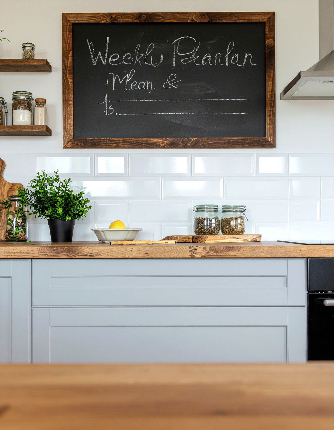 Wall Mounted Chalkboard - 30 kitchen command center ideas