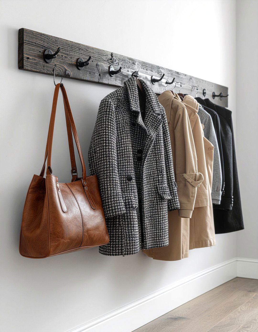 Wall Mounted Coat Rack - 30 entryway organization ideas
