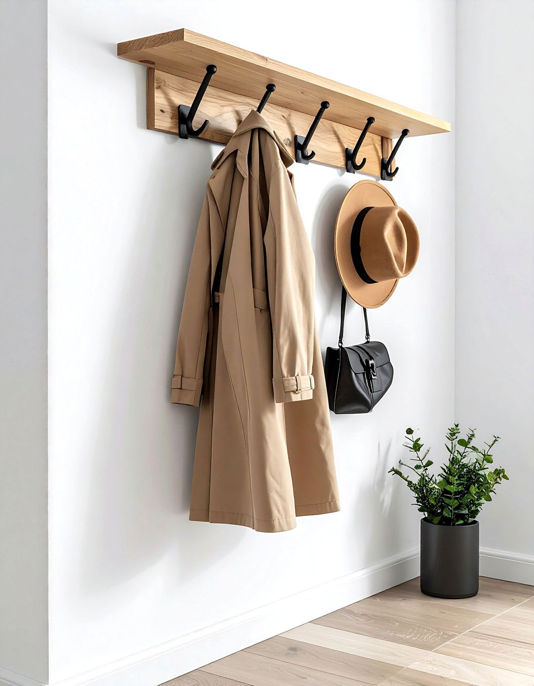 Wall Mounted Coat Rack - 30 functional decor ideas