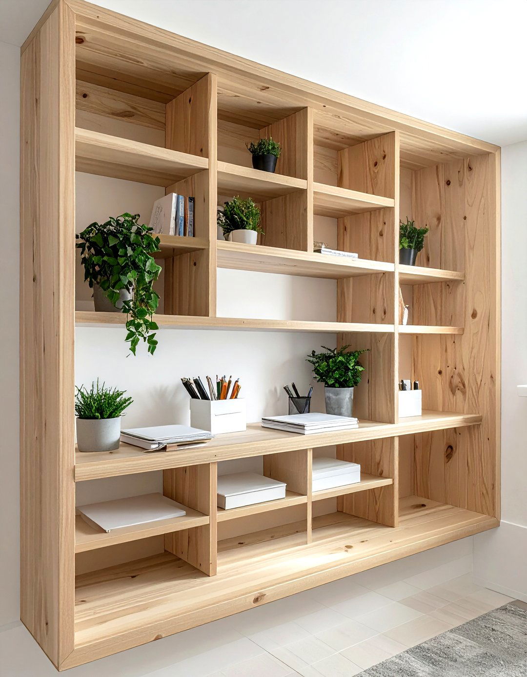 Wall Mounted Corner Cubby - 30 living room corner shelving ideas