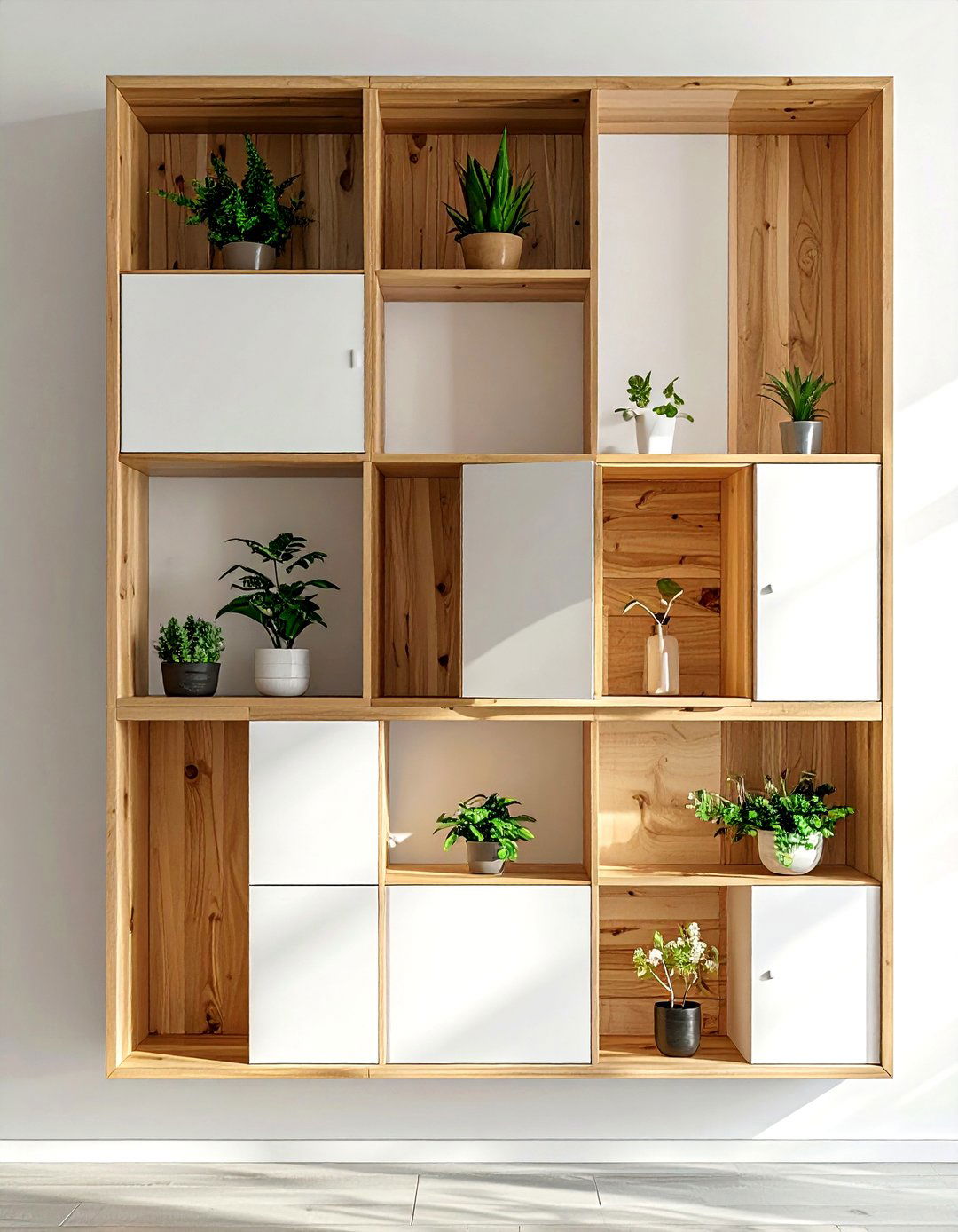 Wall Mounted Cubby - 30 living room cabinet ideas