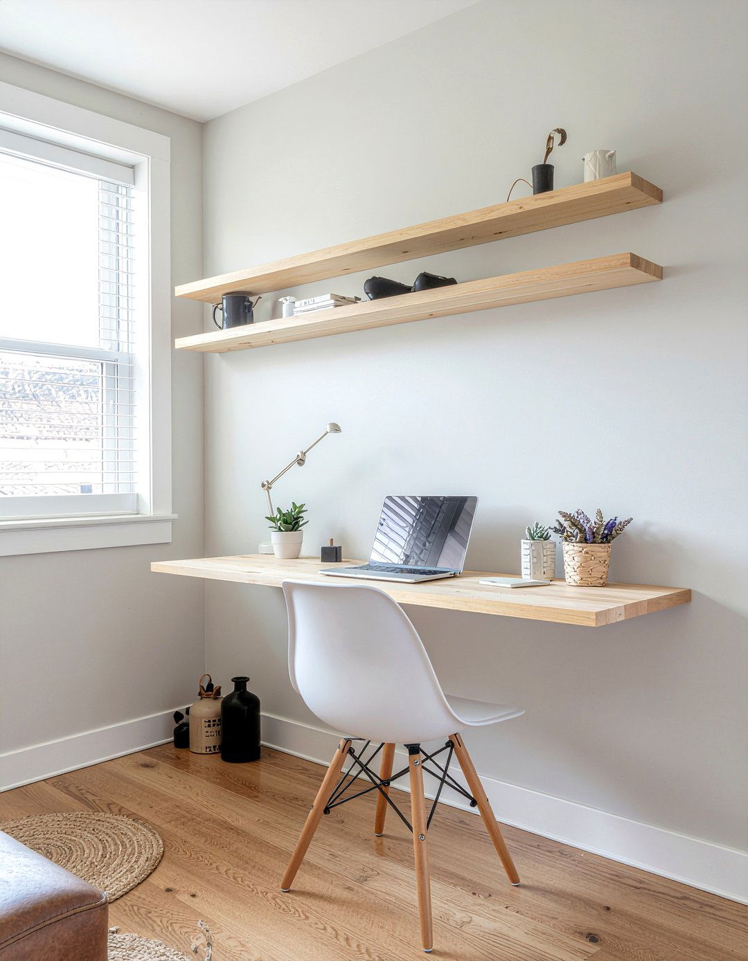 Wall Mounted Desk - 30 living room Scandinavian furniture ideas