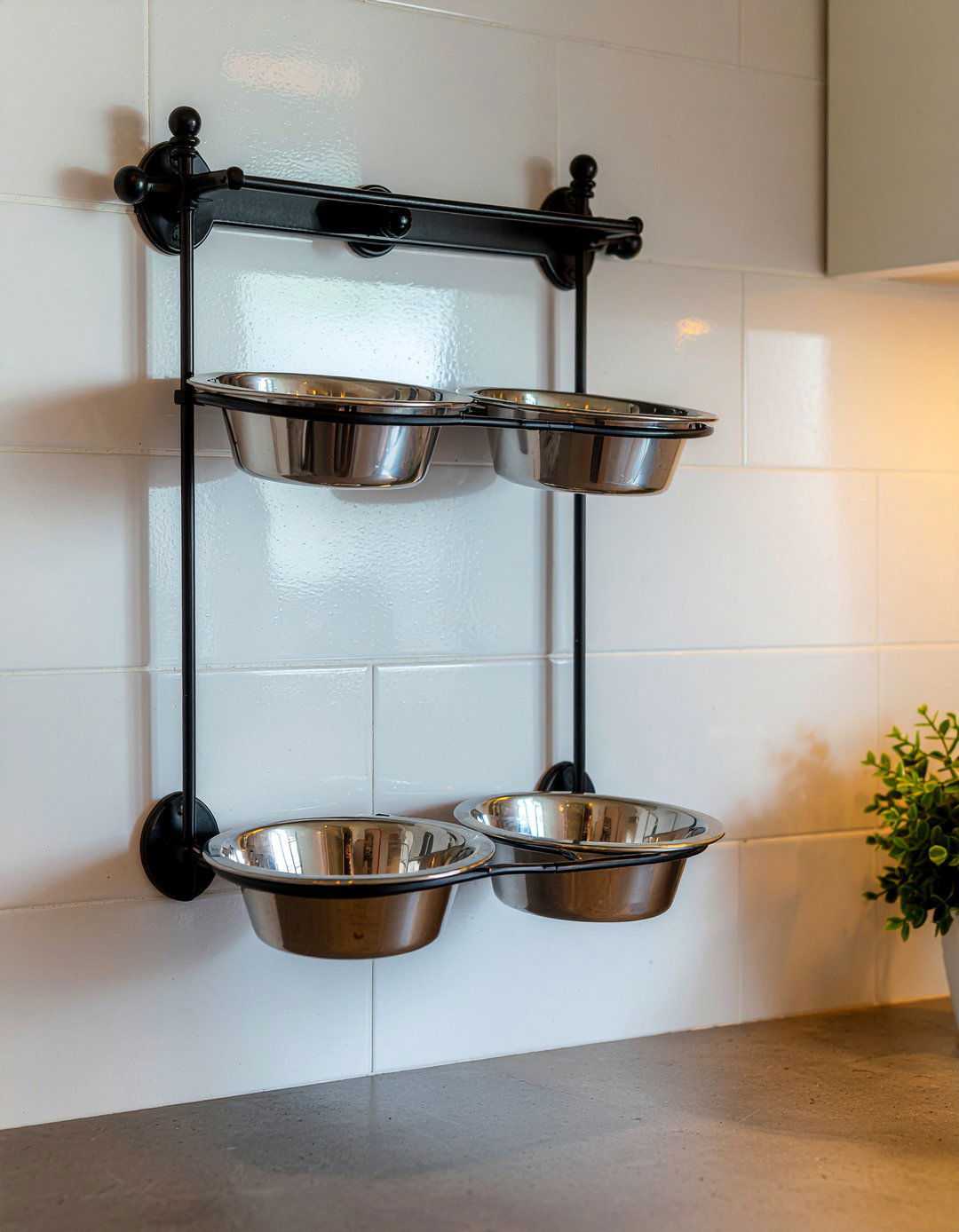 Wall Mounted Dog Bowl - 30 dog living room ideas