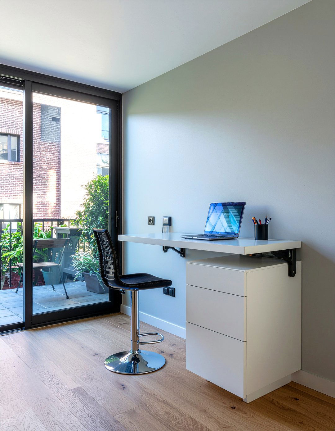 Wall Mounted Drop Down Desk - 30 dining room workspace ideas