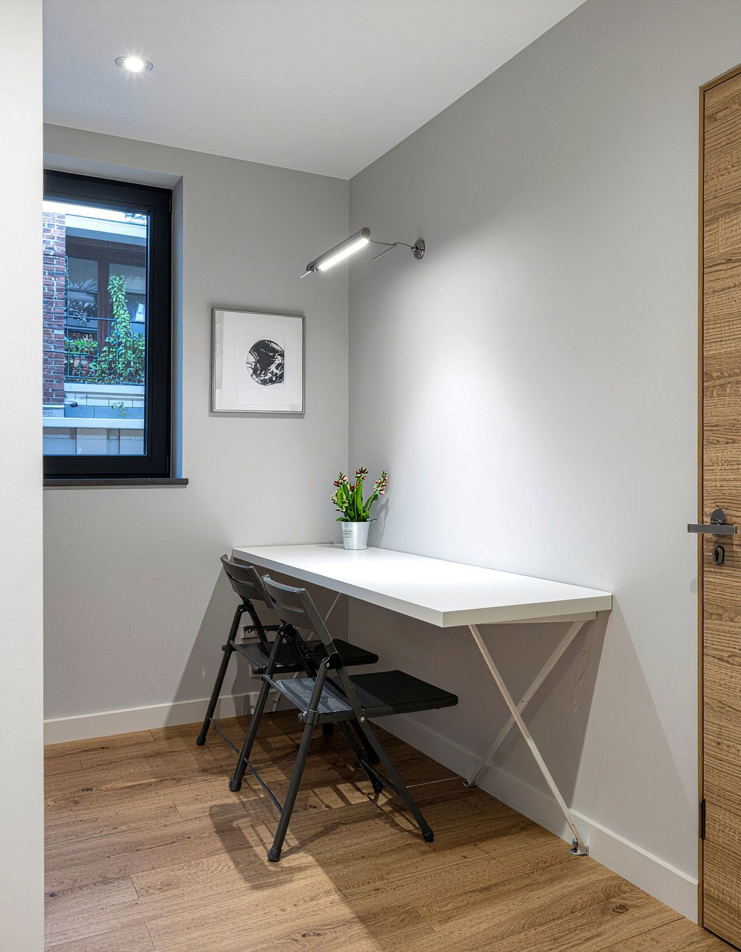 Wall Mounted Drop Leaf Table - 30 dining room space saving ideas