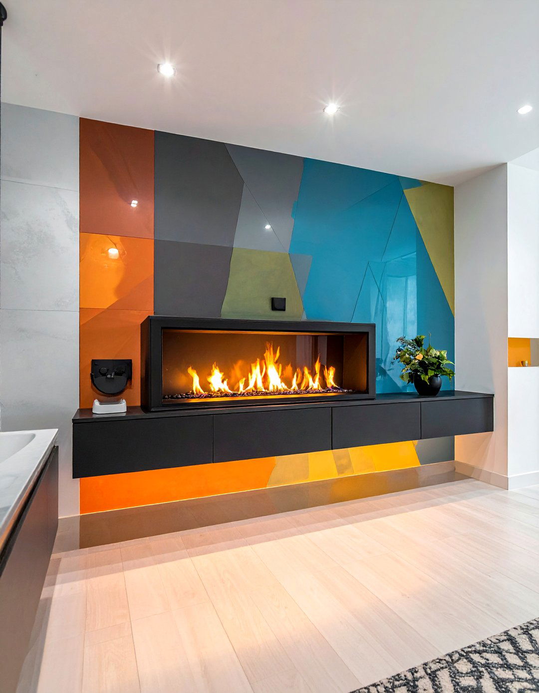 Wall Mounted Electric Fireplace Bathroom - 30 bathroom with fireplace ideas