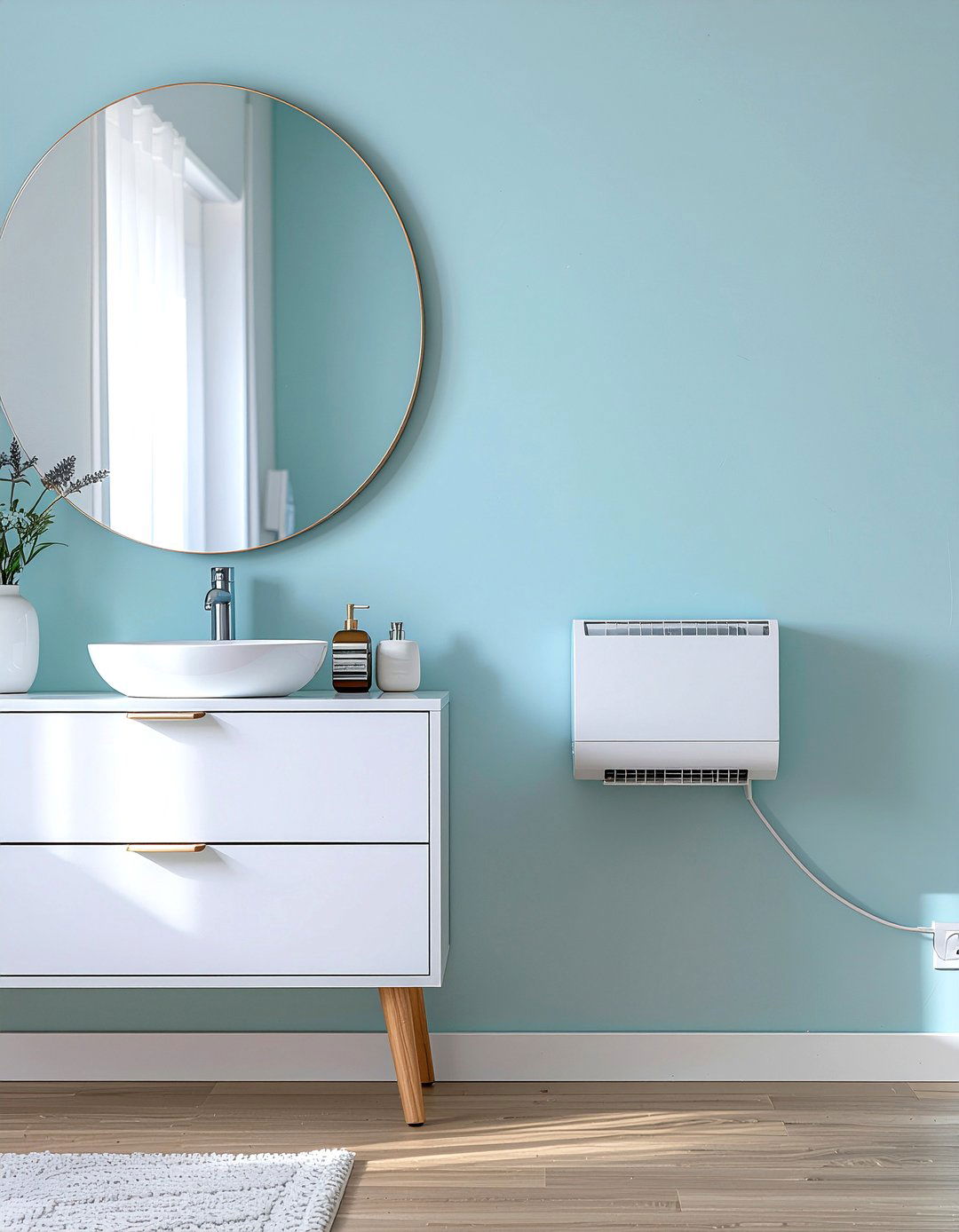 Wall Mounted Electric Heater - 30 bathroom heating ideas