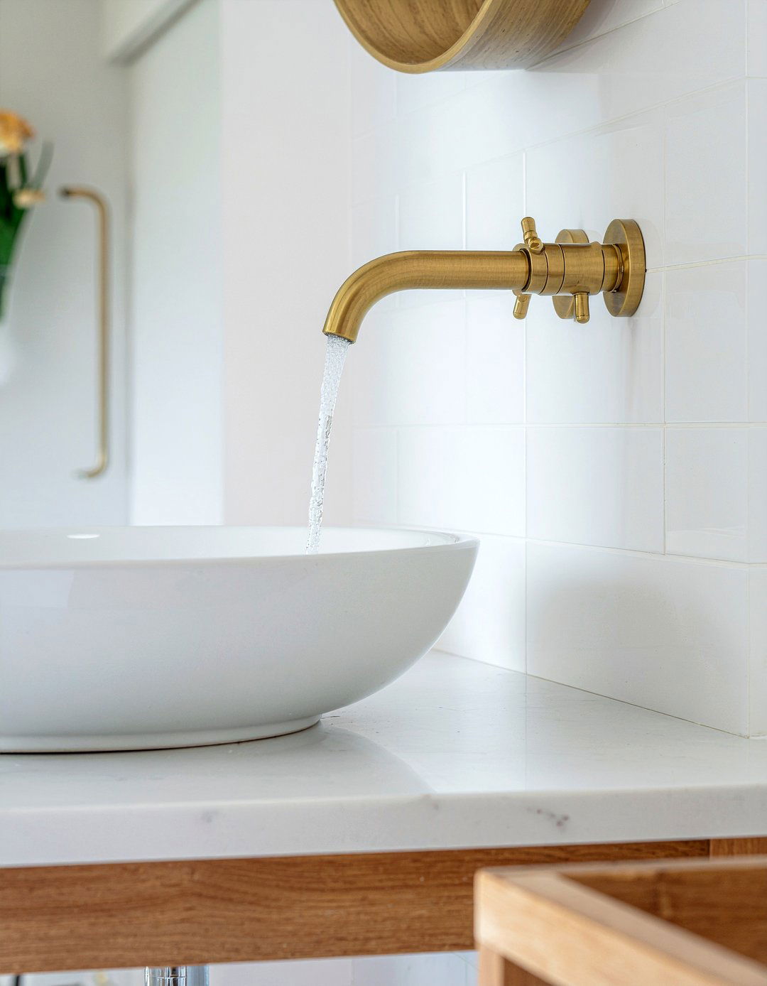 Wall Mounted Faucet - 30 small bathroom remodel ideas