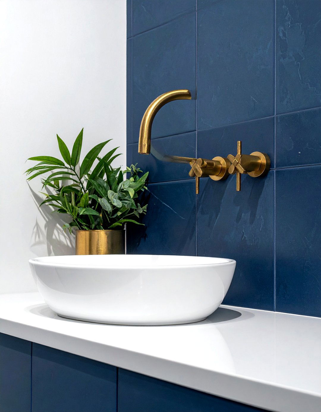 Wall Mounted Faucet - 30 studio apartment bathroom ideas