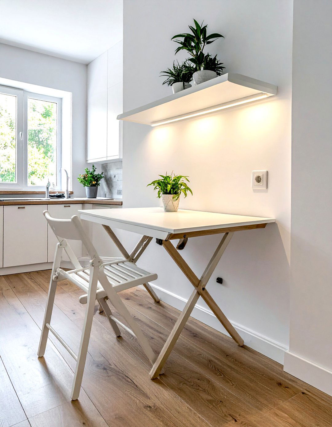 Wall Mounted Folding Table - 30 convertible dining room ideas