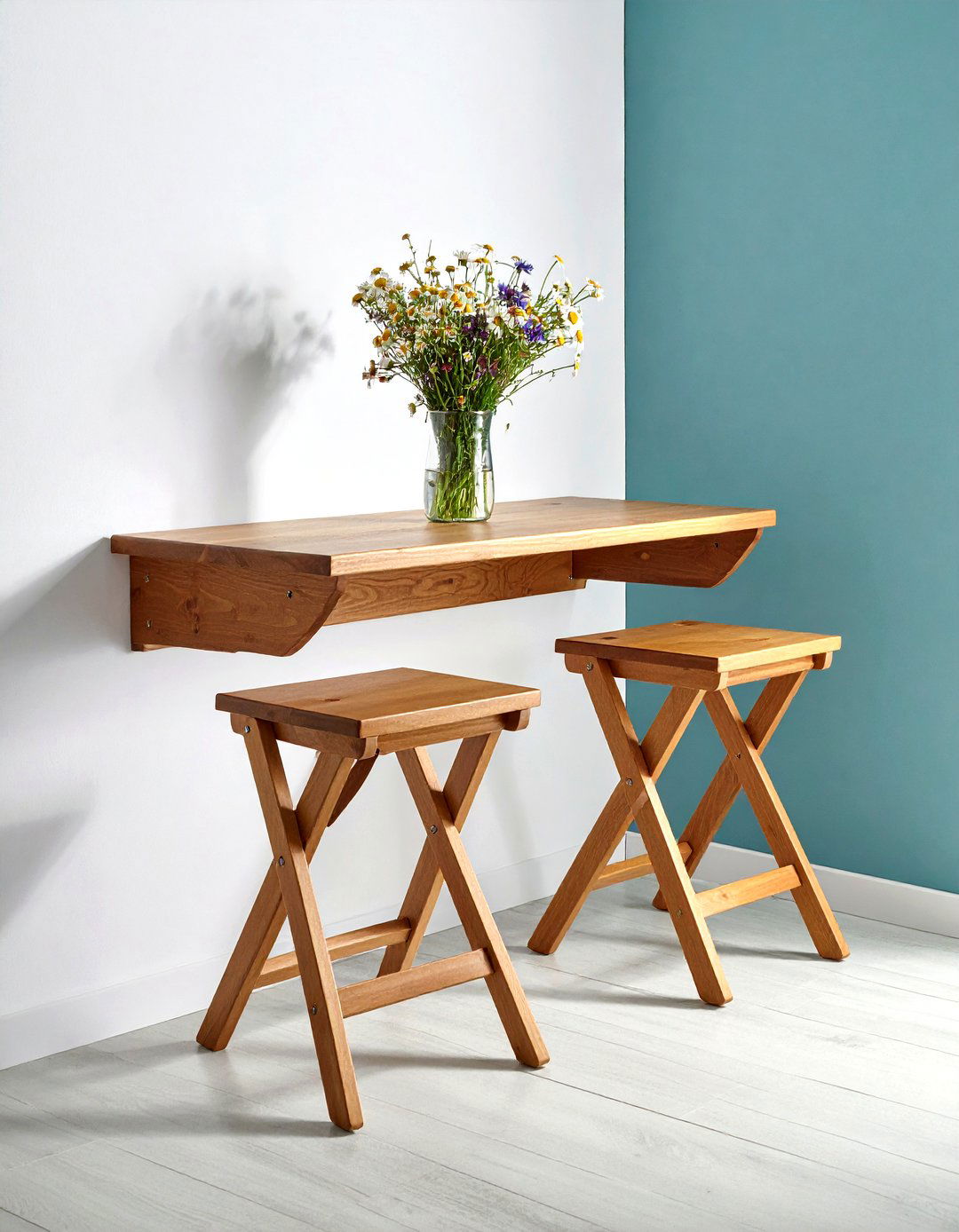 Wall Mounted Folding Table - 30 tiny dining room ideas