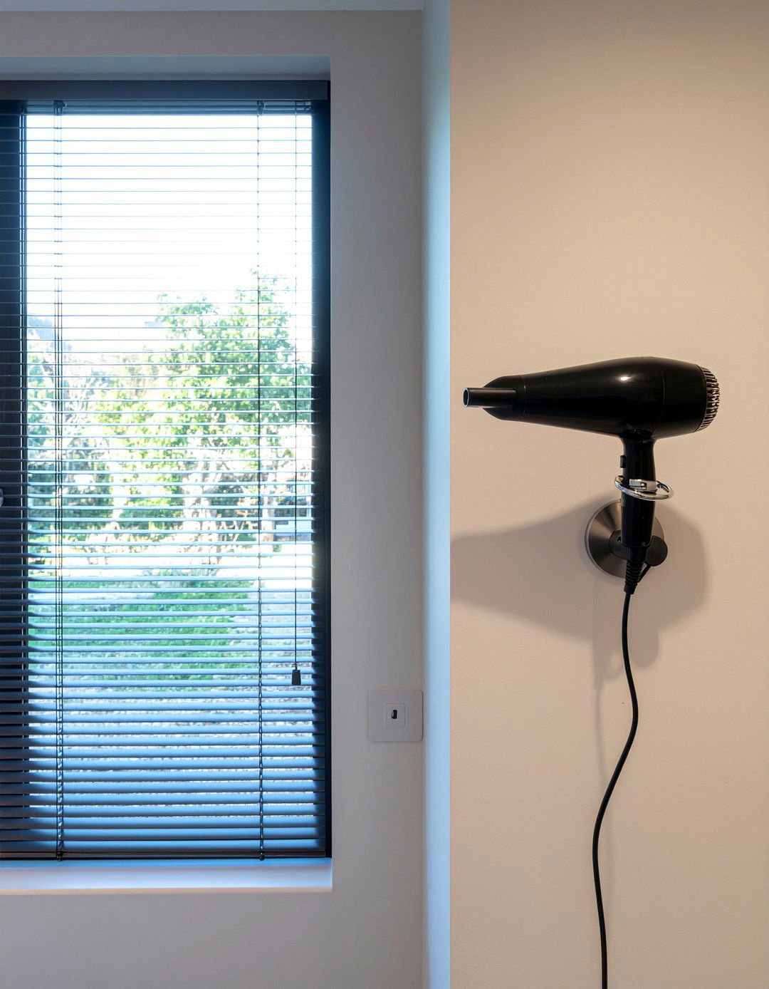 Wall Mounted Hair Dryer Holder - 30 bathroom essentials ideas