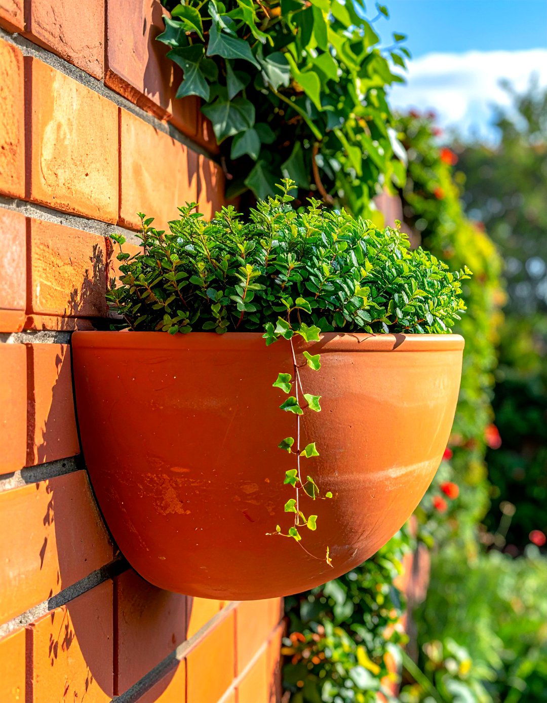 Wall Mounted Half Moon Pot - 30 decorative planter ideas