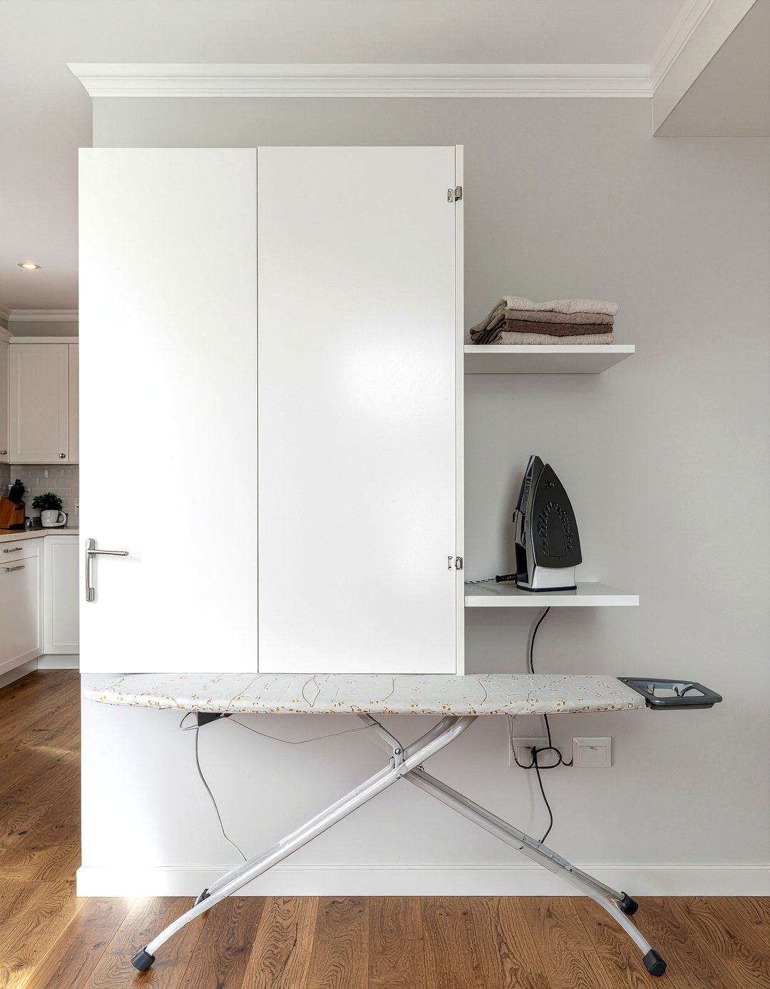 Wall Mounted Ironing Board Cabinet - 30 laundry room organization ideas