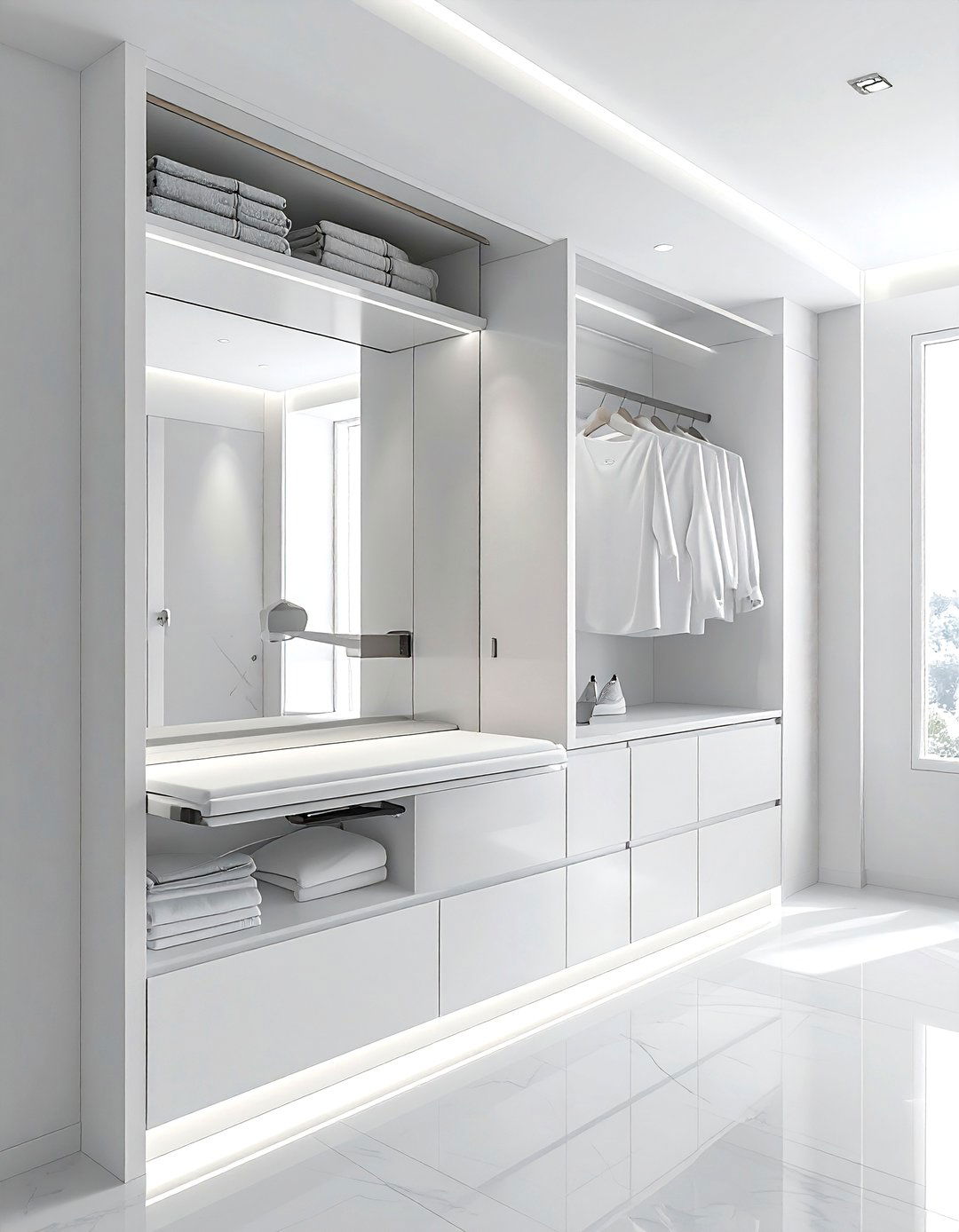 Wall Mounted Ironing Station - 30 laundry room storage ideas