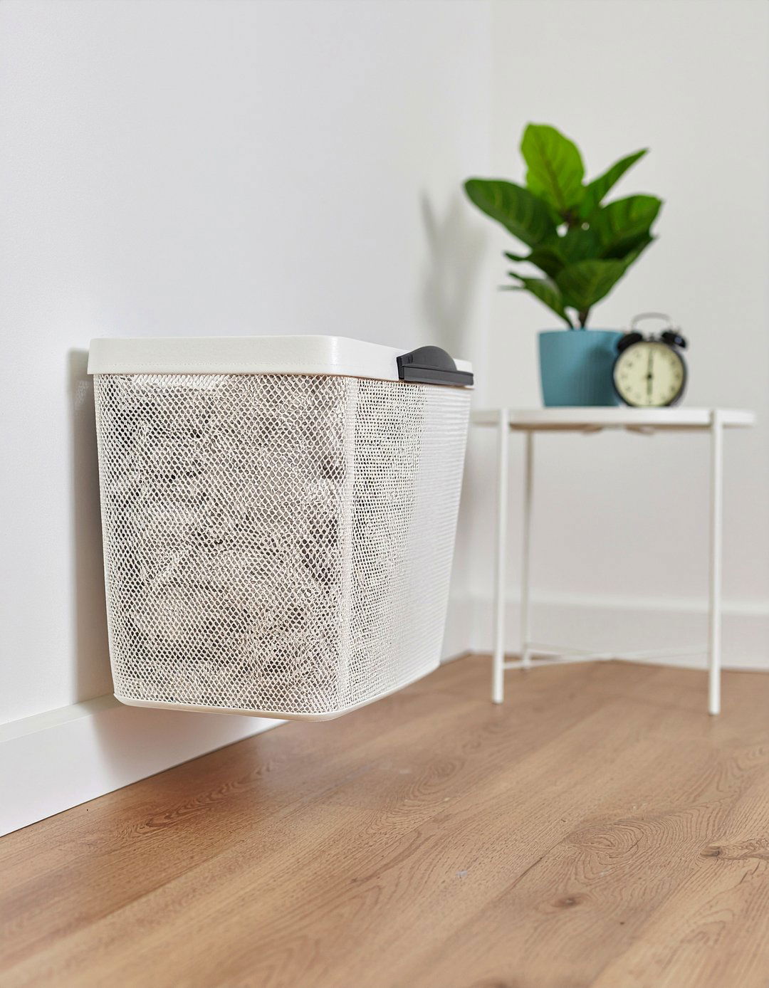 Wall Mounted Laundry Basket - 30 bedroom dirty clothes storage ideas