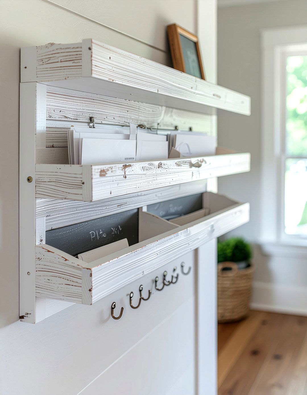 Wall Mounted Mail Organizer - 30 entryway storage ideas