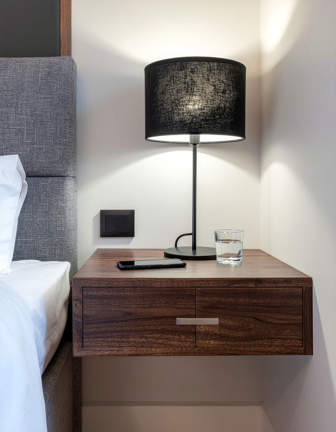 Wall Mounted Nightstand - 30 bedroom small space solutions