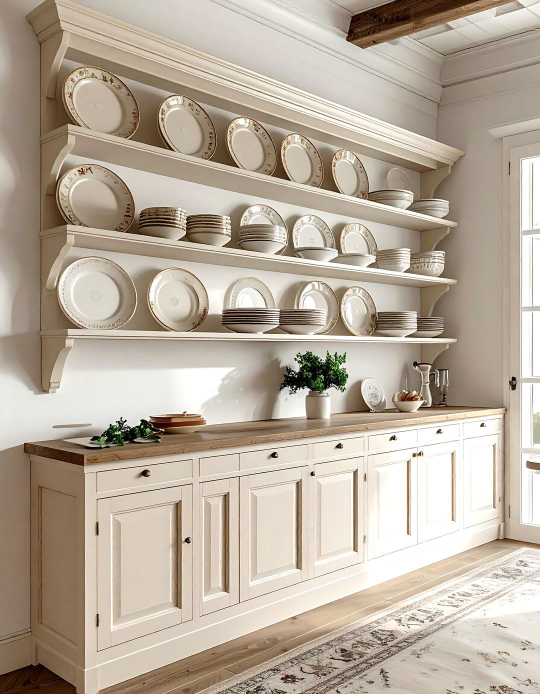 Wall Mounted Plate Rack - 30 dining room storage hacks