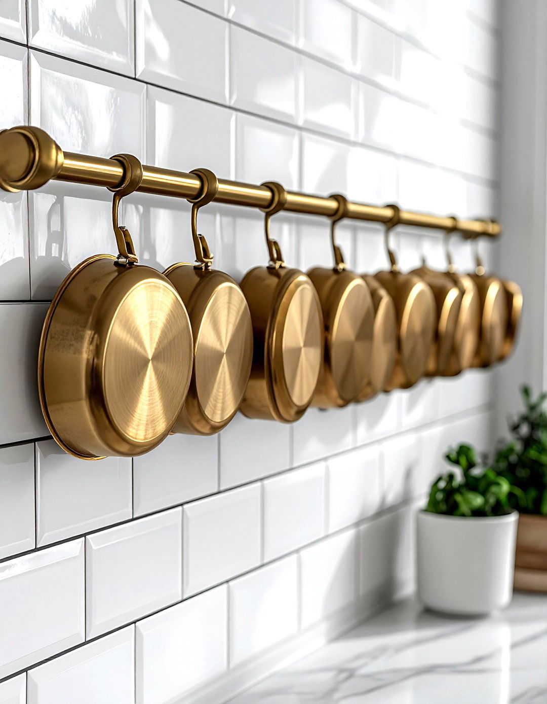 Wall Mounted Pot Rail - 30 lid organizer kitchen ideas