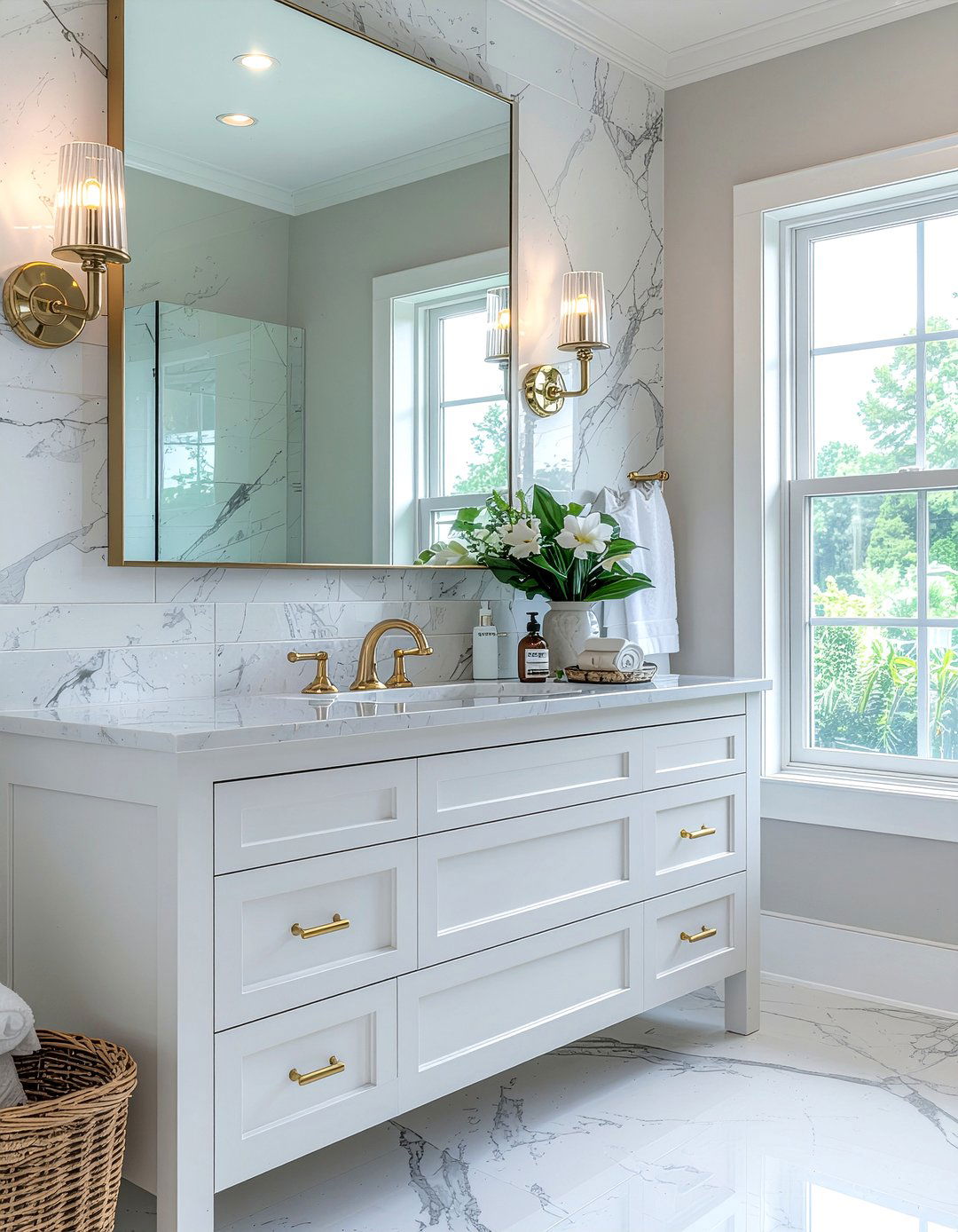 Wall Mounted Sconce - 30 bathroom finishing touch ideas