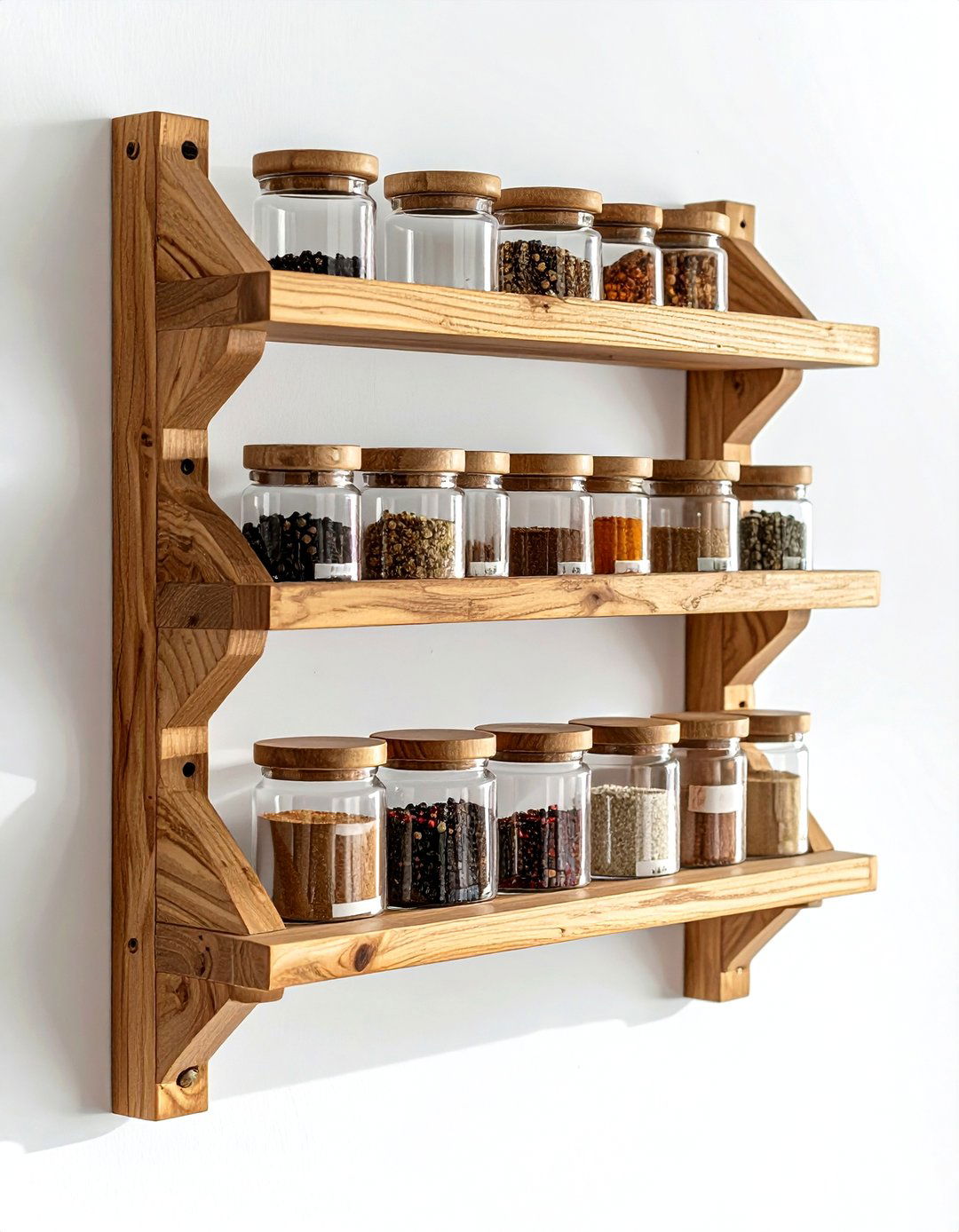 Wall Mounted Spice Rack - 30 kitchen wall storage ideas