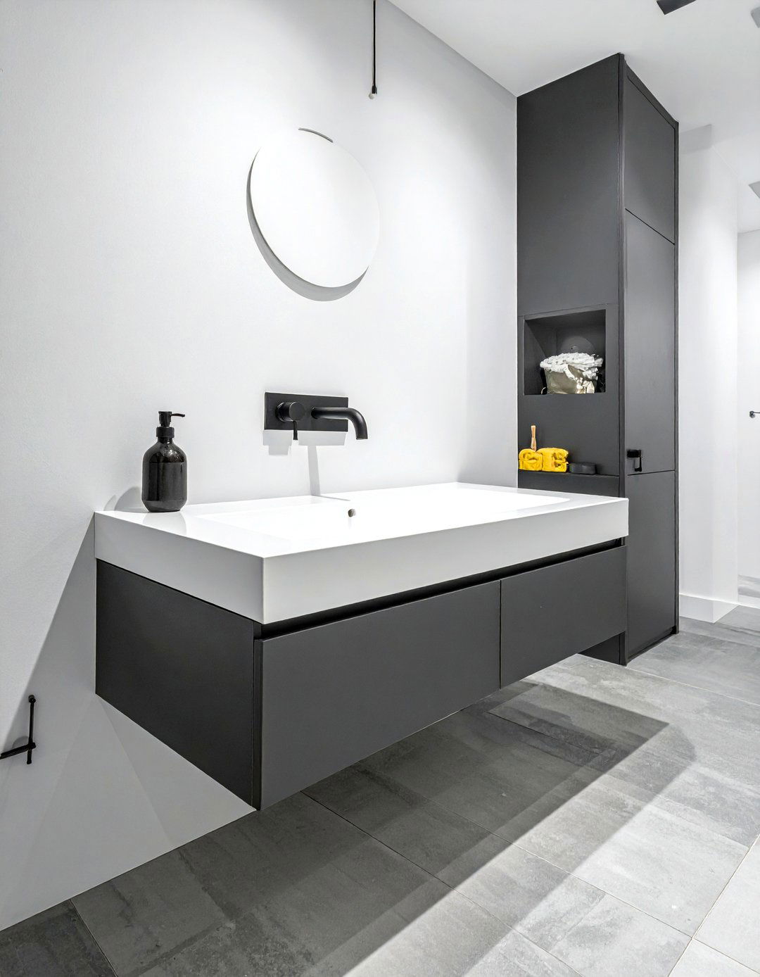 Wall Mounted Vanity - 30 bathroom vanity ideas