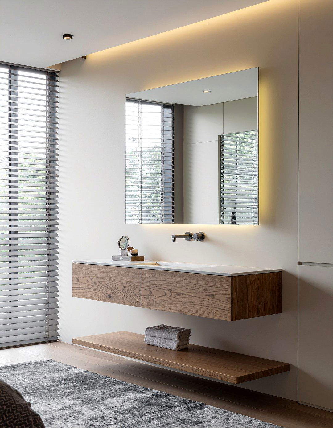 Wall Mounted Vanity - 30 bedroom modern vanity designs