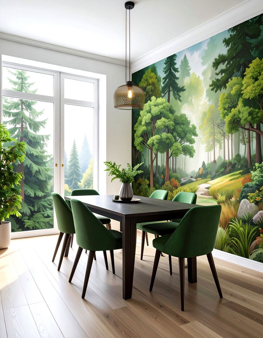 Wall Mural - 30 dining room focal point ideas