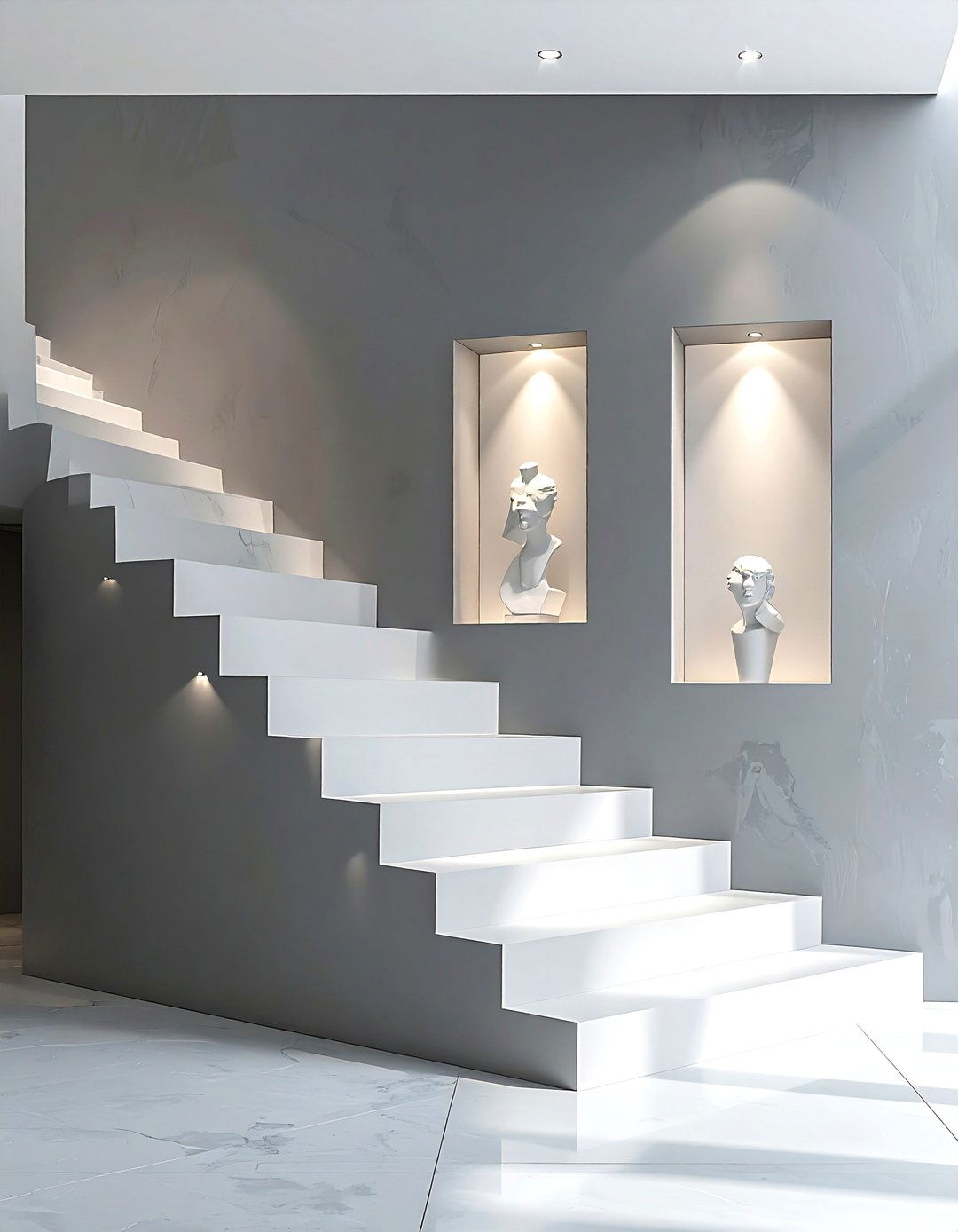 Wall Niches - 30 staircase wall ideas