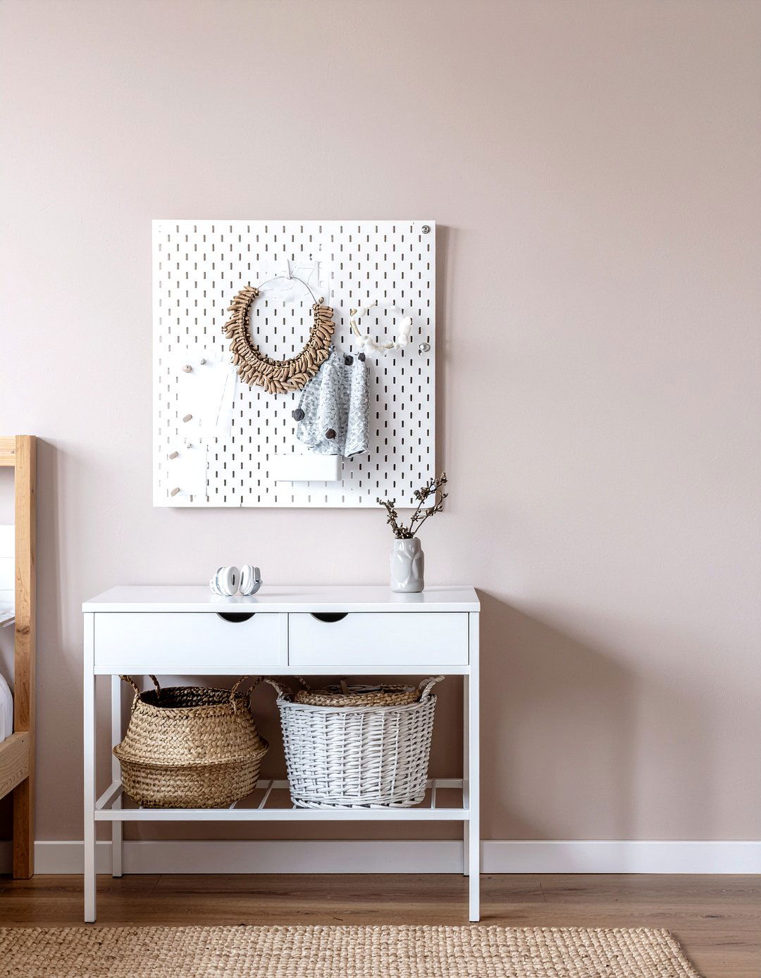 Wall Pegboard Organizer - 30 cheap bedroom furniture ideas