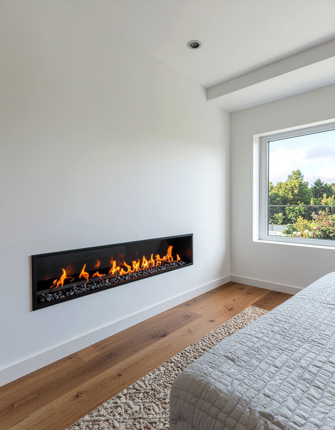 Wall Recessed Electric Fireplace Bedroom - 30 bedroom electric fireplace ideas