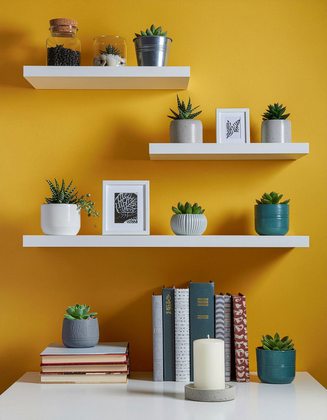 Wall Shelves - 30 inexpensive bedroom ideas