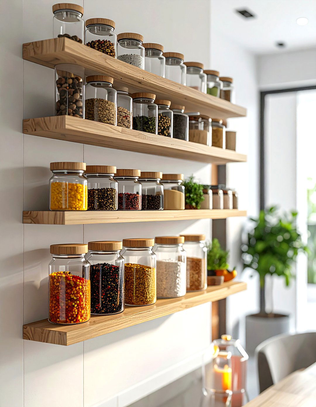 Wall Spice Rack - 30 dining room hanging storage ideas