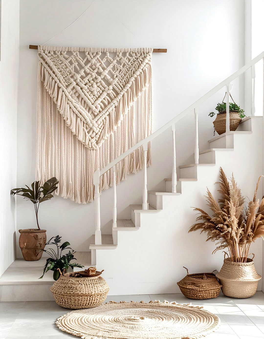Wall Tapestry - 30 staircase wall ideas