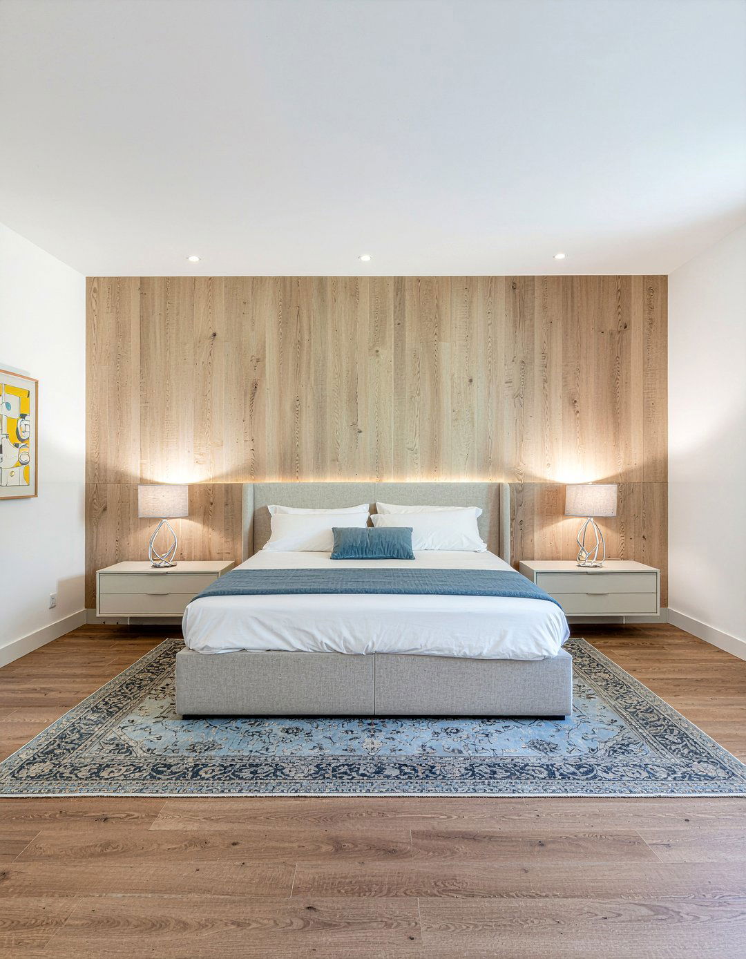 Wall To Wall Headboard - 30 bedroom floating headboard ideas