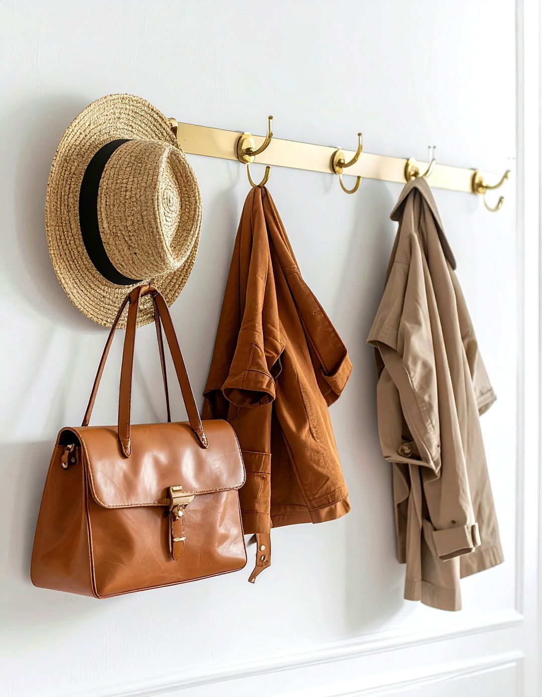 Wall coat rack - 30 hallway decor ideas