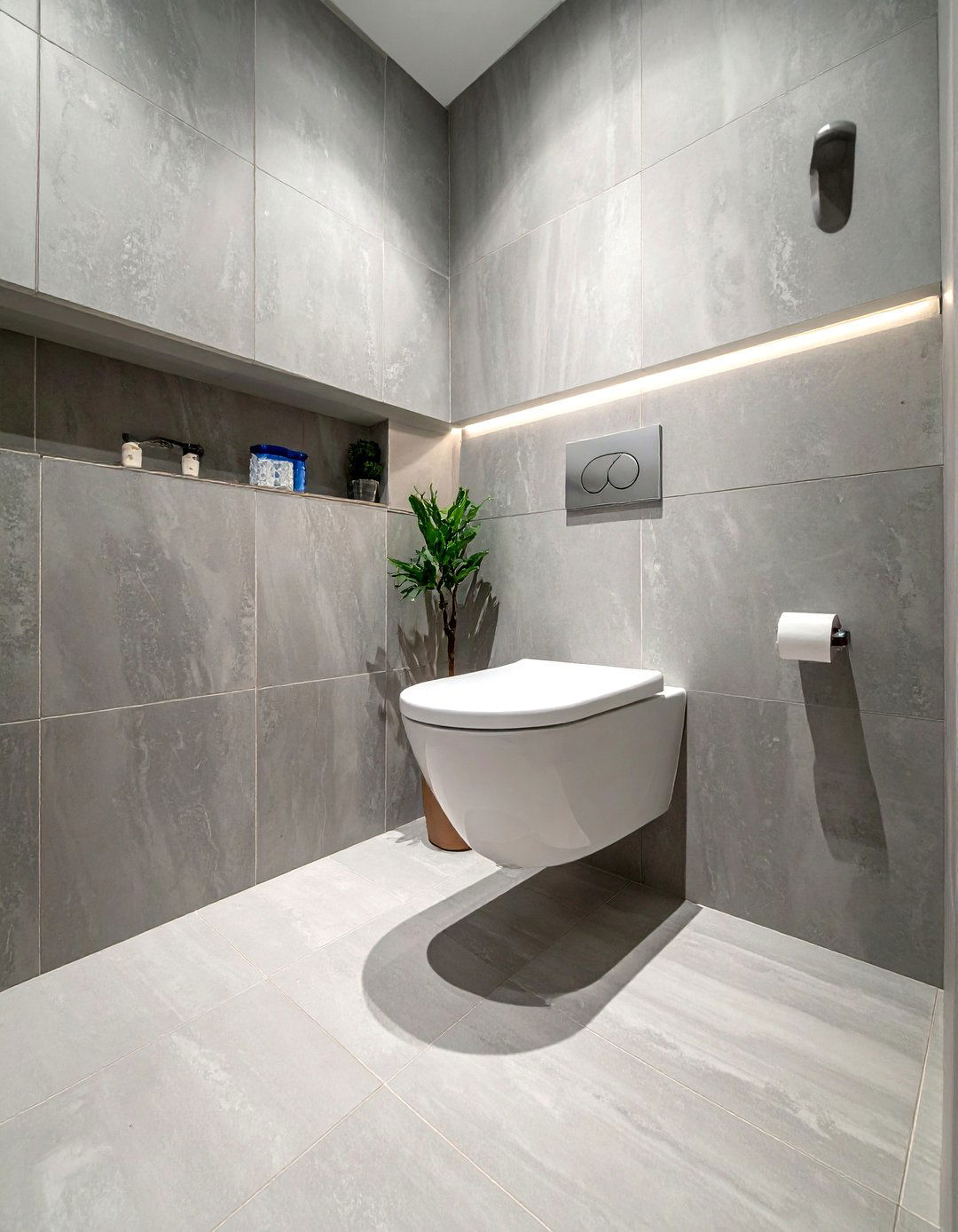 Wall hung toilet - 30 bathroom plumbing ideas