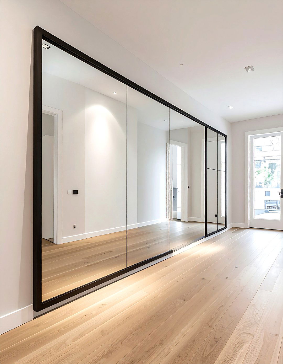 Wall mirror - 30 long hallway ideas