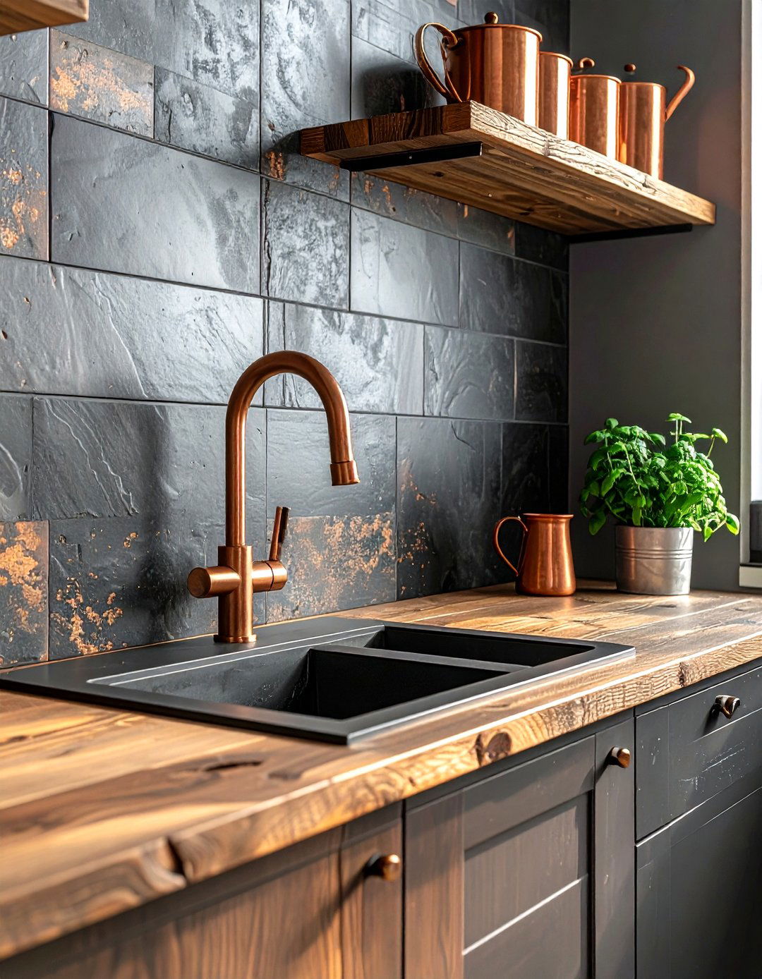 Wall mount copper kitchen faucet - 30 copper kitchen faucet ideas