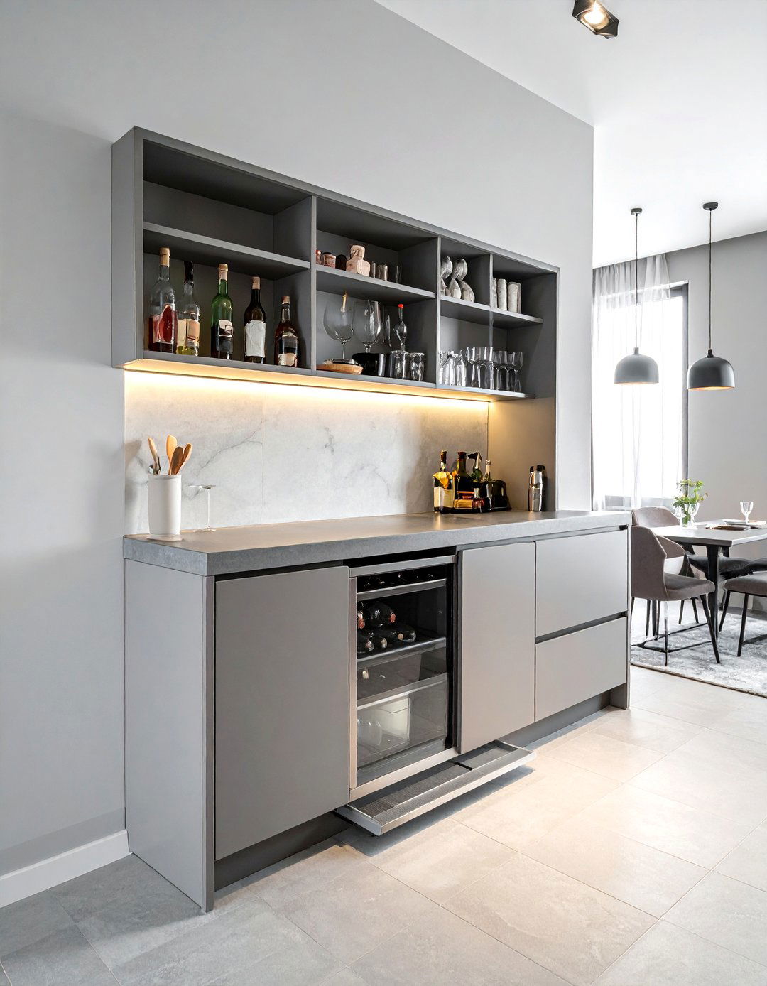 Wall mounted bar cabinet - 30 dining room bar cabinet ideas