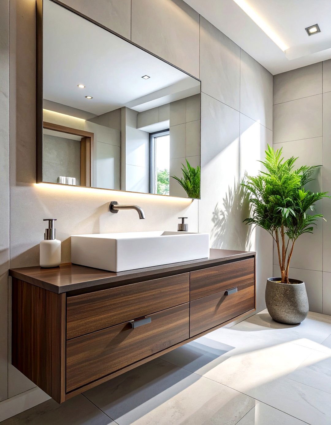 Wall mounted bathroom faucet - 30 show home bathroom ideas