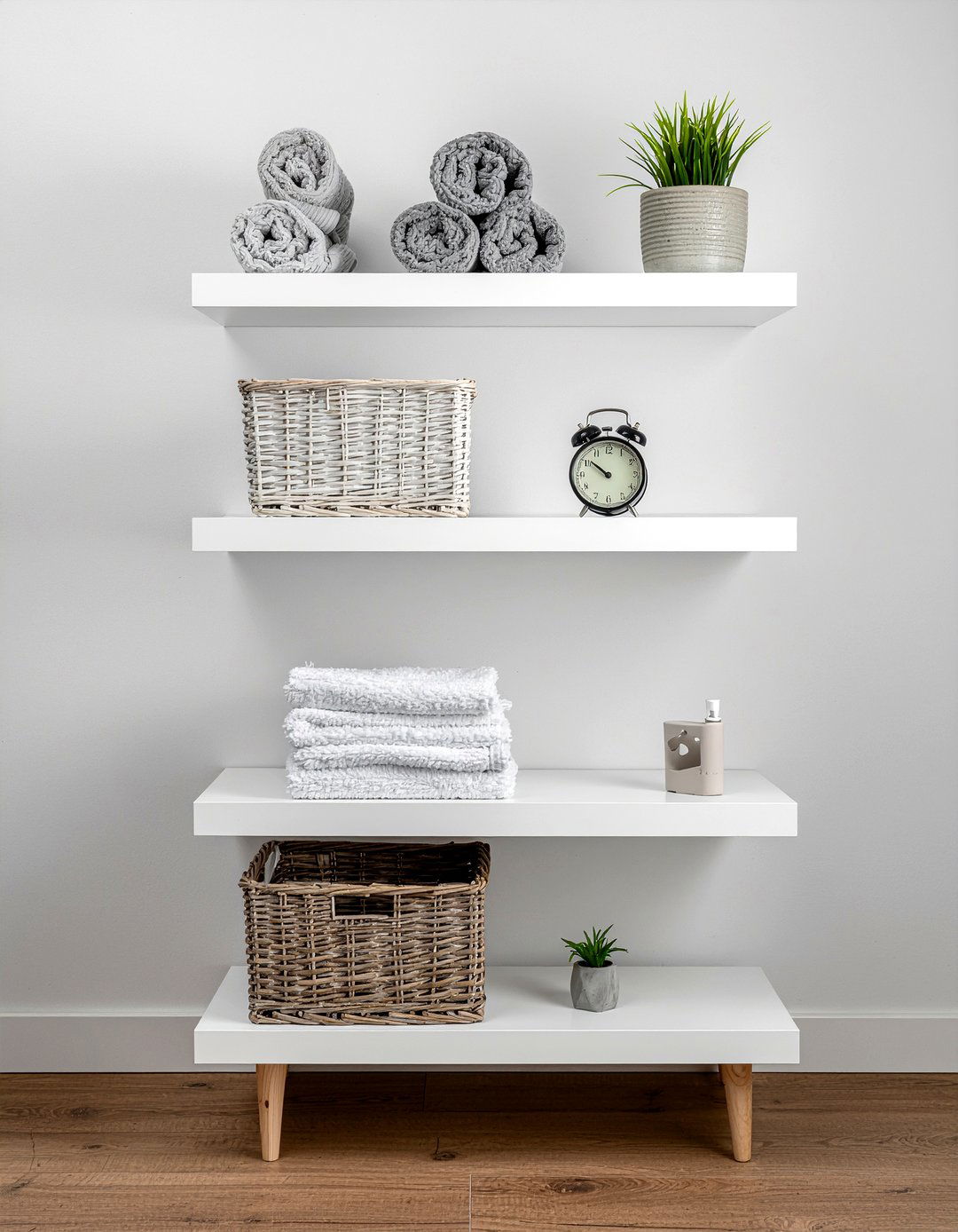 Wall mounted bathroom shelf - 30 bathroom etagere ideas