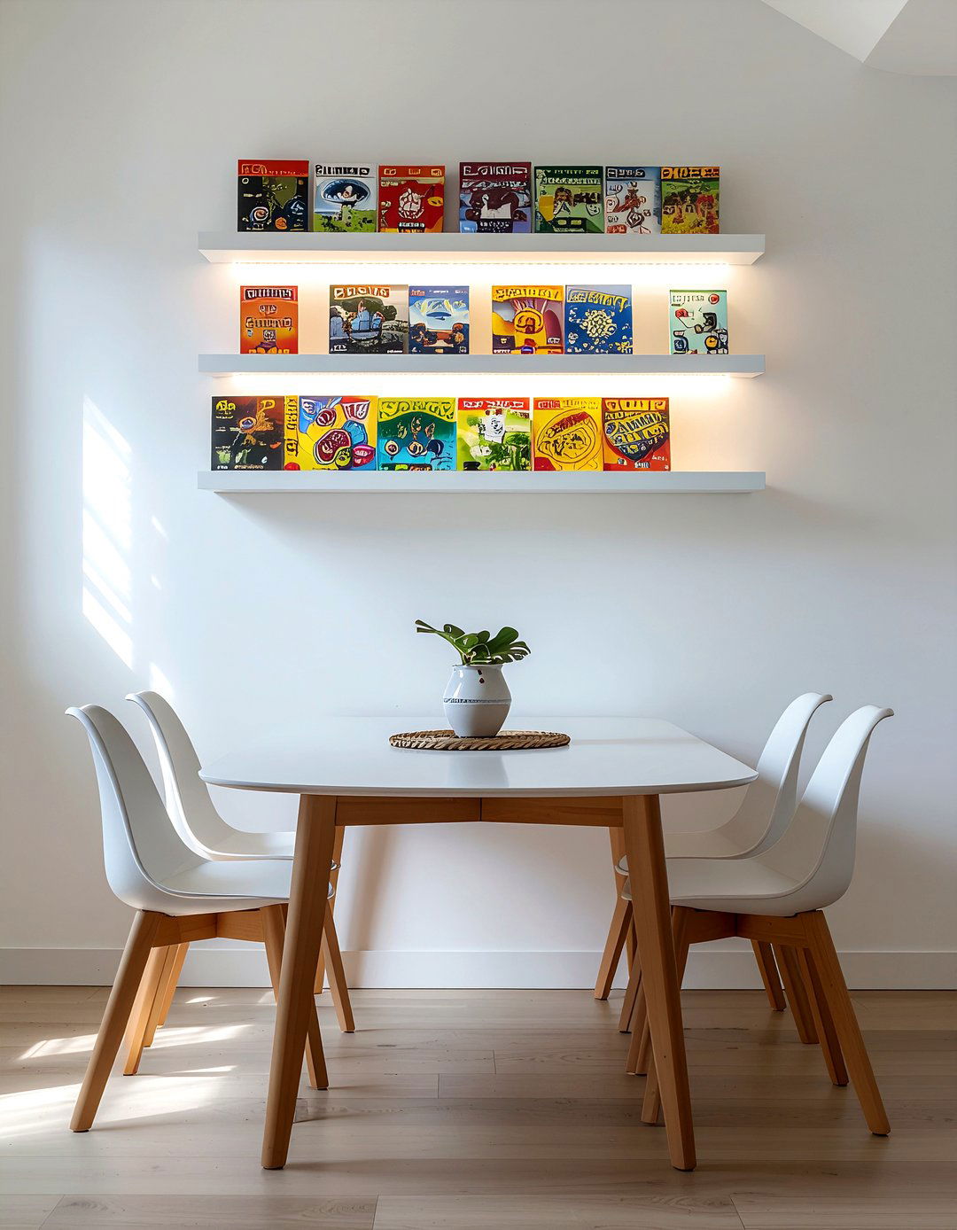 Wall mounted board game display - 30 dining room game room combo ideas