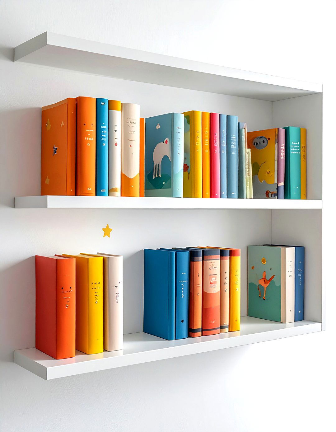 Wall mounted book ledge - 30 book decor ideas