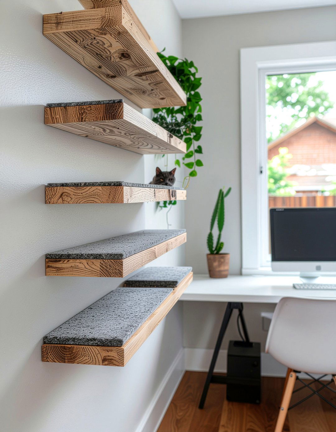 Wall mounted cat perch - 30 pet bed ideas
