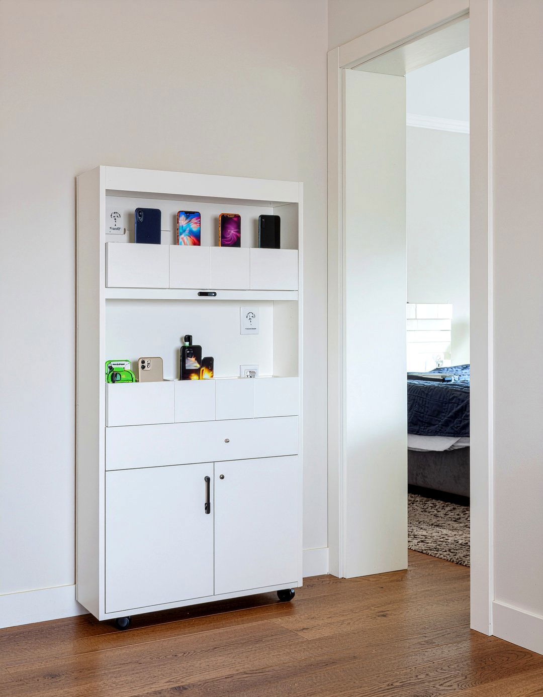 Wall mounted charging station - 30 bedroom charging stations